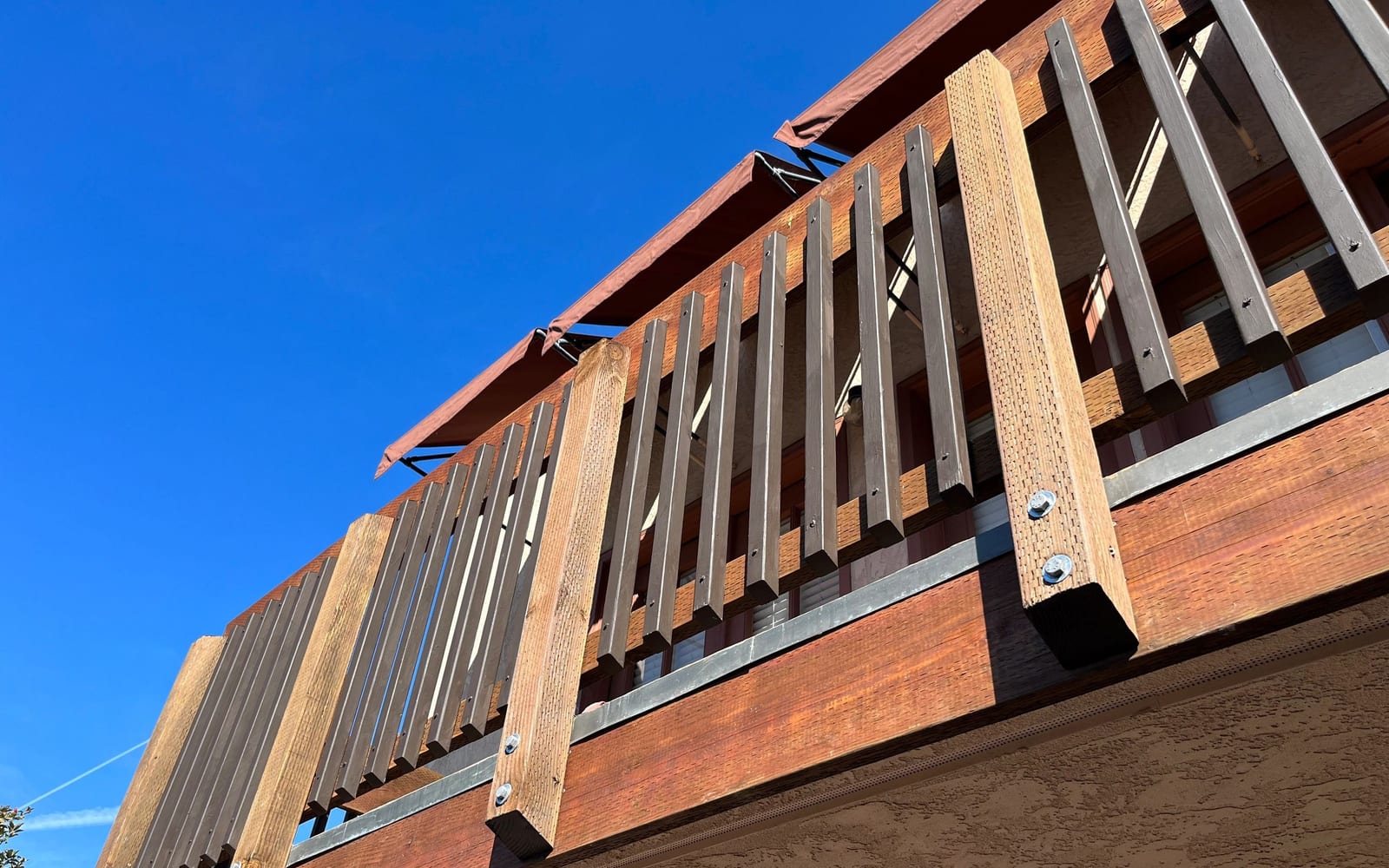 Completed AWC railing and exterior walking-surface detail